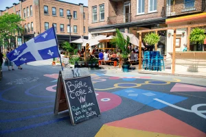 local pace in Canada shown through relaxed regional public space