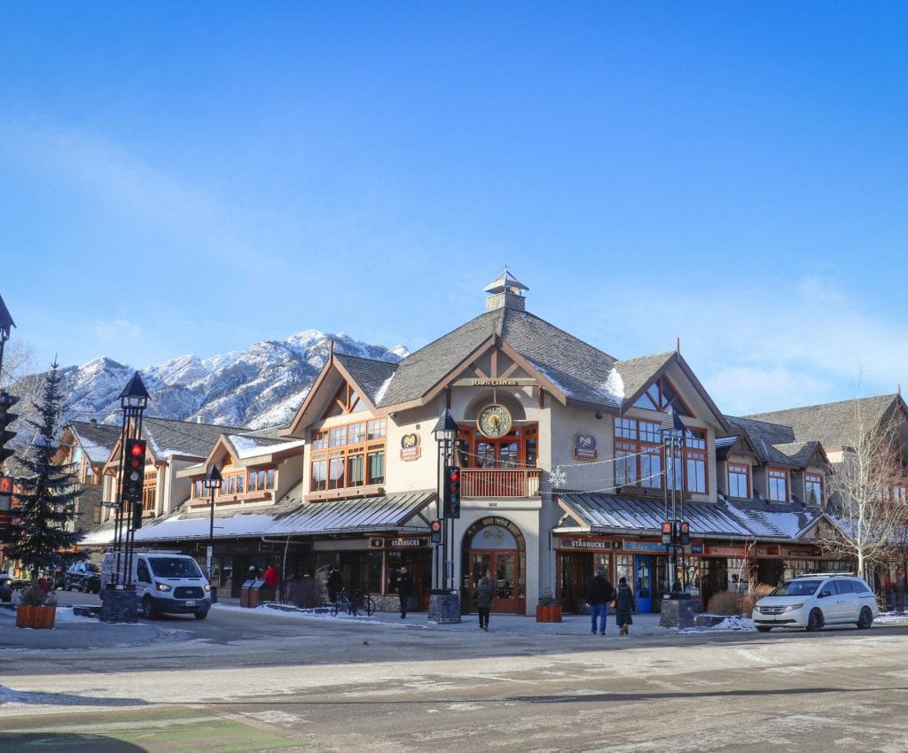 Seasonal decorations and community activities on main streets in Canadian neighborhoods