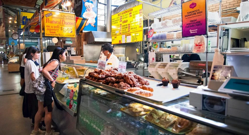 Public food hall in Canada with diverse local food vendors