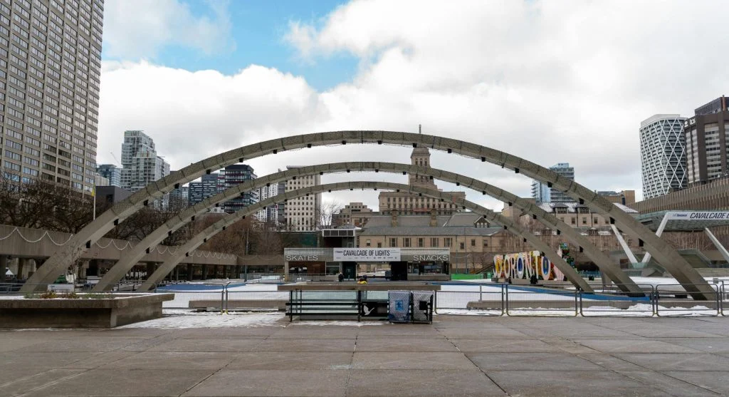 Riverfront cities in Canada with seasonal lighting and changing public atmosphere