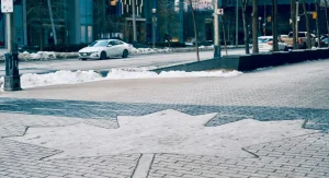 People enjoying outdoor activities in Canadian public spaces during spring